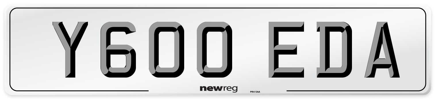 Y600 EDA Number Plate from New Reg
